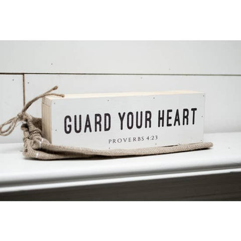 Guard Your Heart Shelf Sitter - Courtyard Style