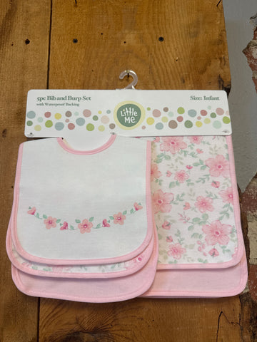 5pc Bib and Burp Set