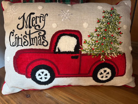 Christmas Truck Pillow