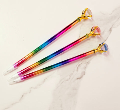 Rainbow Pens w/ Diamond