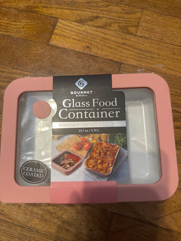 Rectangle Glass Container with Lid