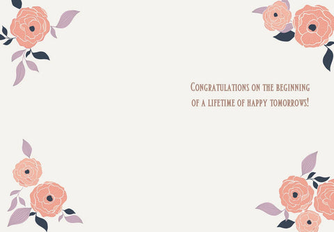 Floral Happily Ever After Greeting Card