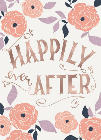 Floral Happily Ever After Greeting Card