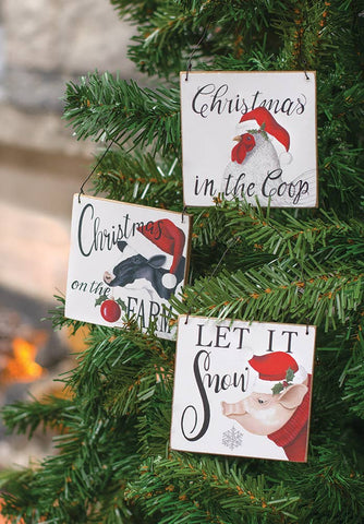 Farm Square Ornament