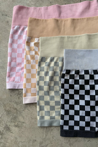 PREORDER: Checker Bra & Biker Short Set