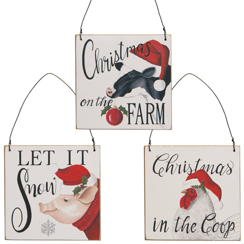 Farm Square Ornament