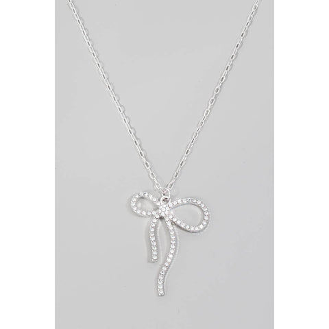 Ribbon Bow Pendant Necklace