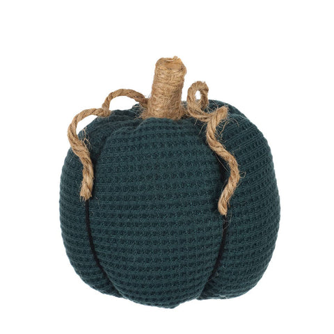 Sm. Teal Waffle Fall Pumpkin
