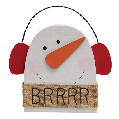 Snowman Earmuffs Sitter