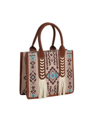 Addy Aztec Fringe Tote Set