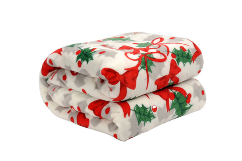 Christmas Flannel Fleece Plush Throw Blanket