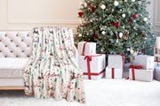 Christmas Flannel Fleece Plush Throw Blanket