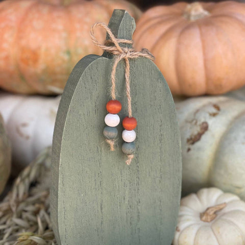Sm. Green Wash Tall Fall Pumpkin
