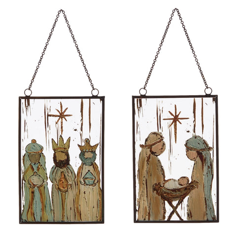 Stained Glass Nativity Ornament