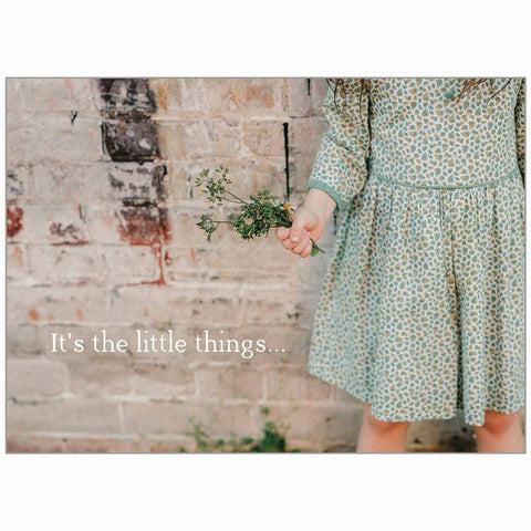 Girl Near Brick Wall - Thank You Card