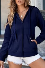 True Blue Zip Up Hoodie