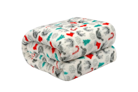 Christmas Flannel Fleece Plush Throw Blanket