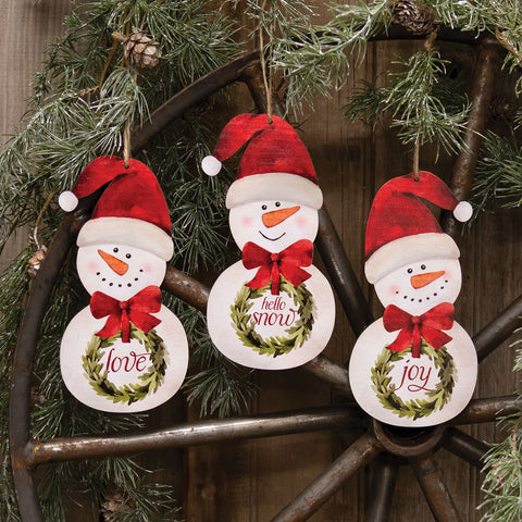 Hello Snowman Ornament