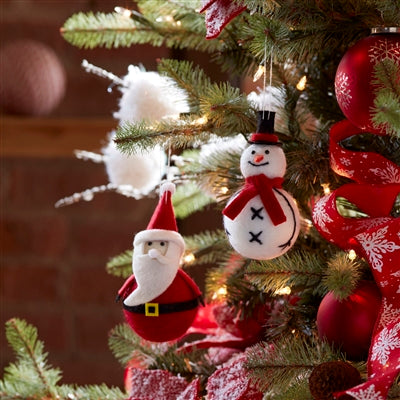 Santa Snowman Ornament
