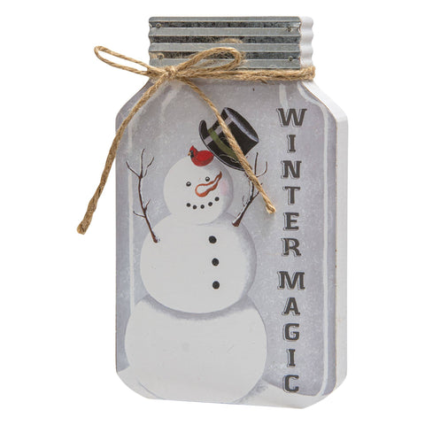 Snowman Chunky Jar Sitter