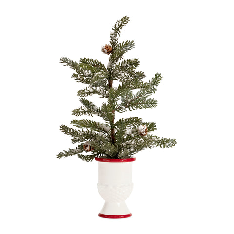 Potted Tree w/Snow