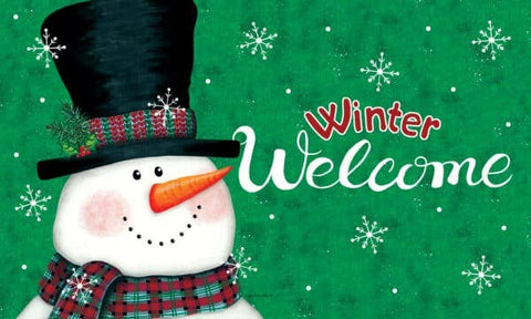 Snowman On Green Mat