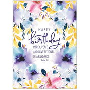 Mercy, Peace and Love - Faith Birthday Card