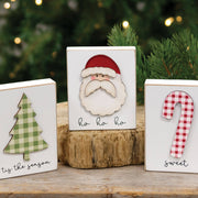 Plaid Candy Cane Block