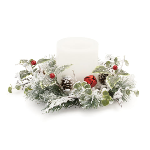 Flocked Pine Candle Ring