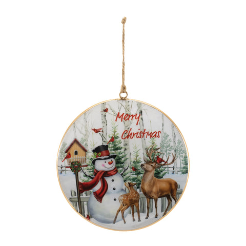Snowman and Deer Disc