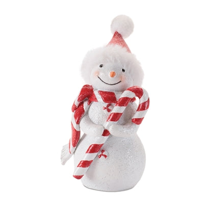 Snowman w/candy cane 5.75"