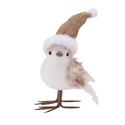 Winter Bird Fuzzy Rim Hat