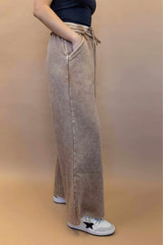 Nona Drawstring Pants in Brown
