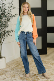 Color Me Confused Color Block Top