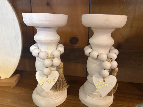 White Blessed Candlestick