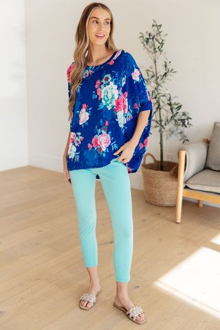 Essential Blouse in Royal and Pink Floral