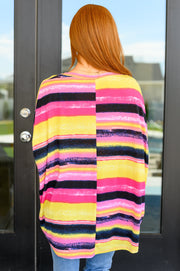 Essential Blouse in Yellow and Pink Multi Stripe