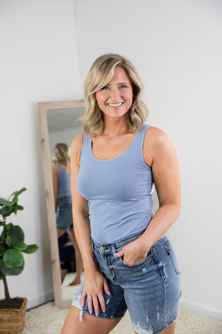 There for You Tank in Light Denim