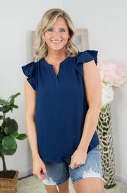 Charming Top in Navy
