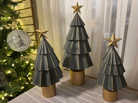 Golden Green Metal Tree