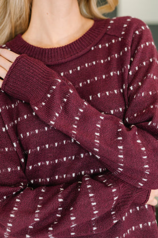 Leaves or Breeze Long Sleeve Knit Top