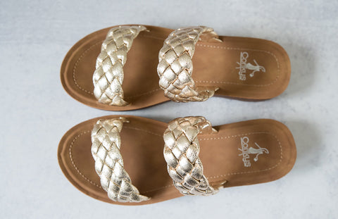 Wind It Up Sandals in Gold