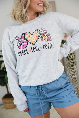 Peace Love Coffee Crewneck