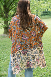 Rust Floral Kimono