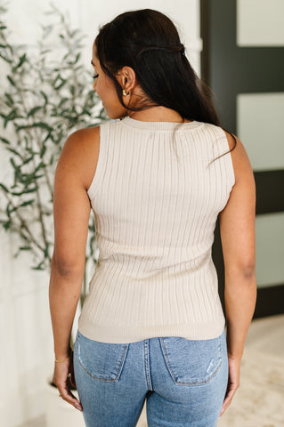 She's Exceptional Ribbed Crew Neck Tank Top