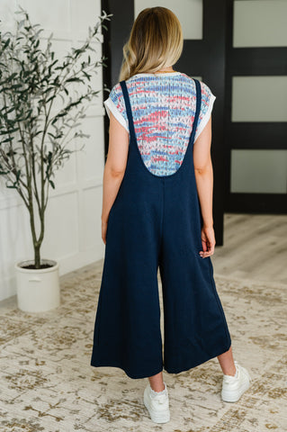 Suit Yourself Adjustable Strap Jumpsuit in Navy
