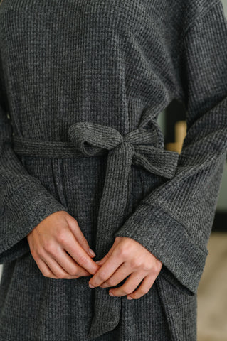 Travel Plush Knit Dress in Charcoal