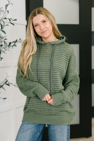 What a Catch Open Weave Pullover
