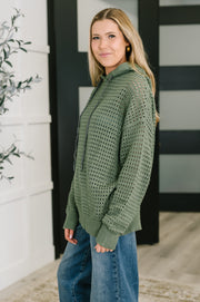 What a Catch Open Weave Pullover