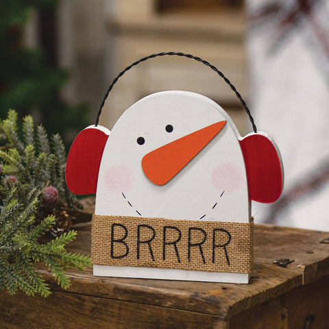 Snowman Earmuffs Sitter